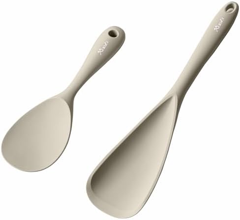 Silicone Cooking Spoon & Rice Scooper Set