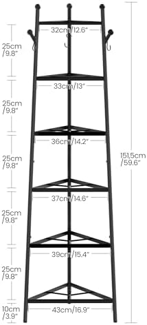 CHOEZON 6-Tier Cookware Stand, Triangle Shelf Storage Tower