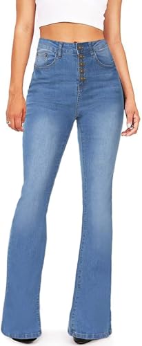 Rfm Jeans - KDF Flare Jeans for Women Womens Bootcut Bell Bottom Jeans High Waisted Stretch Slimming Bell Bottoms Jeans