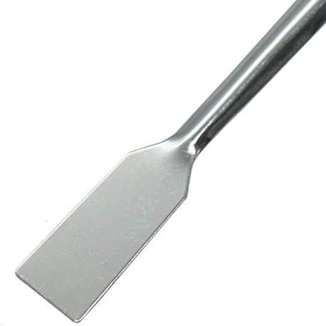 TIHOOD 10PCS 2 in 1 Stainless Steel Lab Spoon Spatula/Laboratory Sampling Spoon
