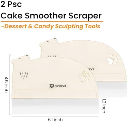2 Pcs Cake Smoother Scraper, Cake Decorating Supplies Acrylic Cake Scraper Cake