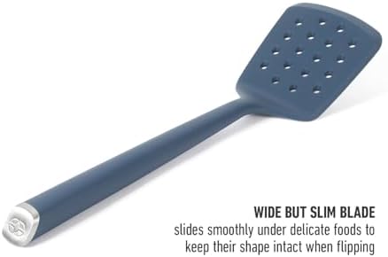 Calphalon Edge Silicone Slotted Turner, Flexible Silicone Slotted Spatula