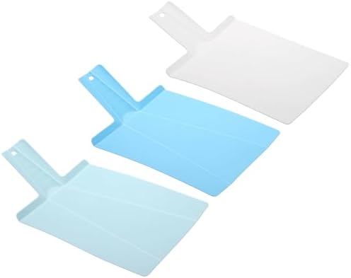uxcell 3Pcs Foldable Cutting 15"x8.5" Plastic Mat White/Light Blue/Sky Blue