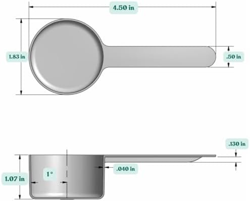 8 Teaspoon Long Handle Plastic Measuring Scoop