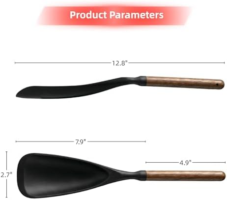 Silicone Cooking Spoon Spatula for Nonstick Cookware, Heat Resistant