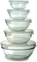 Norpro 10-Piece Nesting Glass Mixing/Storage Bowls