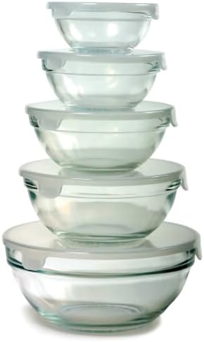 Norpro 10-Piece Nesting Glass Mixing/Storage Bowls