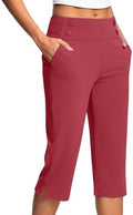 Capri Pants for Women Plus Size High Waisted Stretch Cropped Golf Workout Yoga