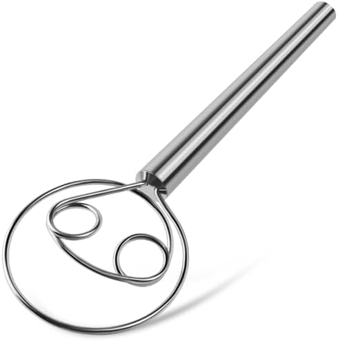 TEEVEA Danish Dough Whisk, Stainless Steel
