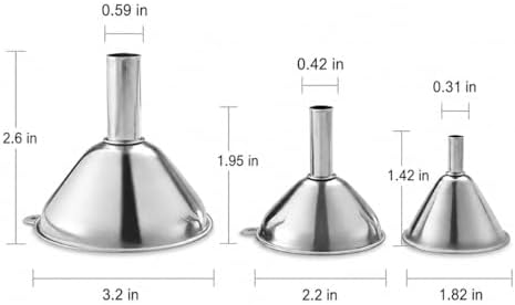 Small Funnels for Filling Bottles Stainless Steel Kitchen Funnels