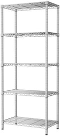 SINGAYE 5 Metal Shelves Wire Shelving Storage Shelf Adjustable Unit Pantry