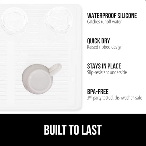 GORILLA GRIP Patented BPA-Free Silicone Dish Drying Mat