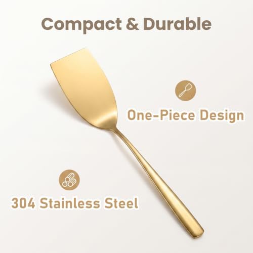 9.72-Inch Mini Spatula Thin Edge Metal Flat Turner Stainless Steel