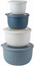 COOK WITH COLOR Prep Bowls with Lids- Wide and Deep Nesting Plastic Small