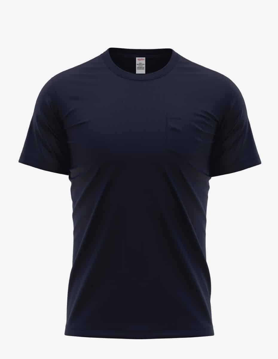 Mens Pocket T-Shirt Heather Grey Short Sleeve Cotton Tee - Image 11