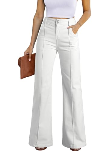 Celine Jeans - Womens Wide Leg Jeans Casual Baggy High Waisted Stretch Denim Pants