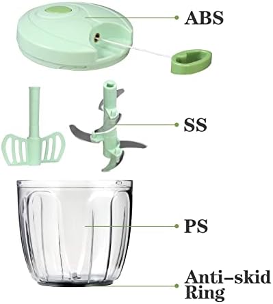 Cambom Manual Food Chopper Vegetable Cutter, Hand String Vegetable Chopper