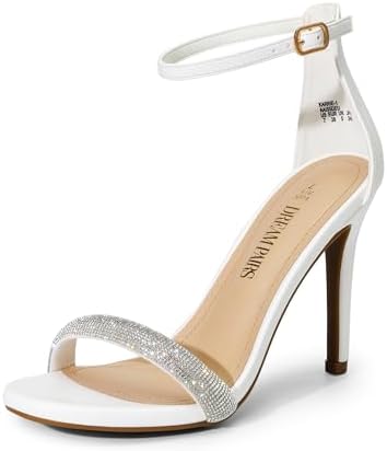 Women's Black Stiletto Ankle Strap Sandals Open Toe Party Heels - Image 26