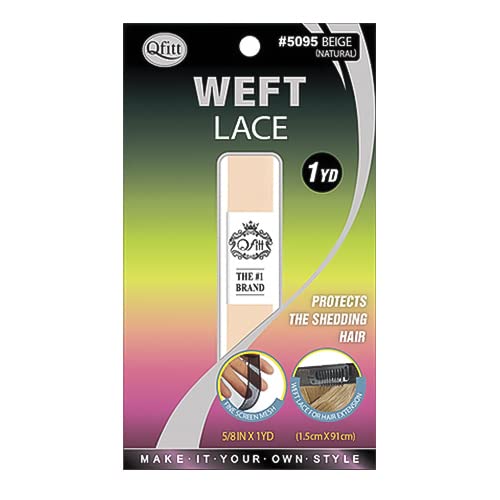 Weft Lace for Hair Extensions 5/8" x 1 YD - Anti-Shedding Mesh
