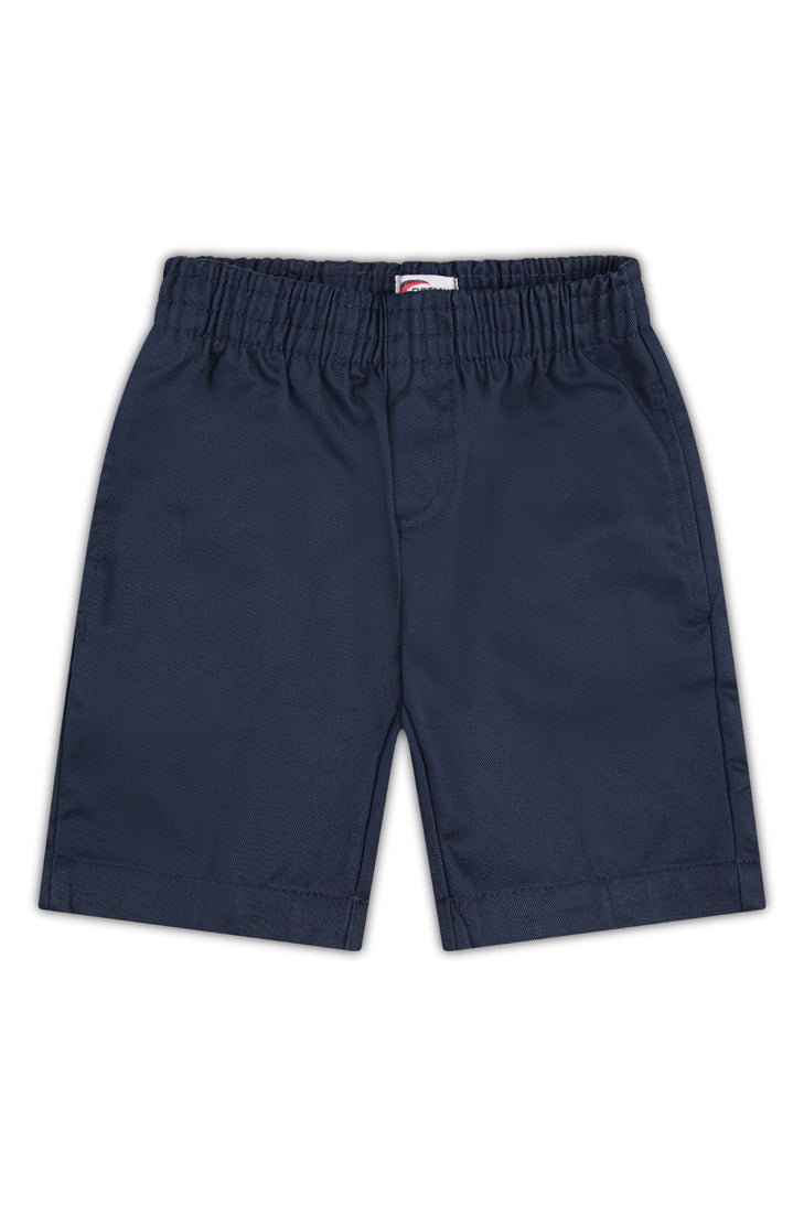 A pair of comfortable unisex pull-on shorts in a simple, versatile design.