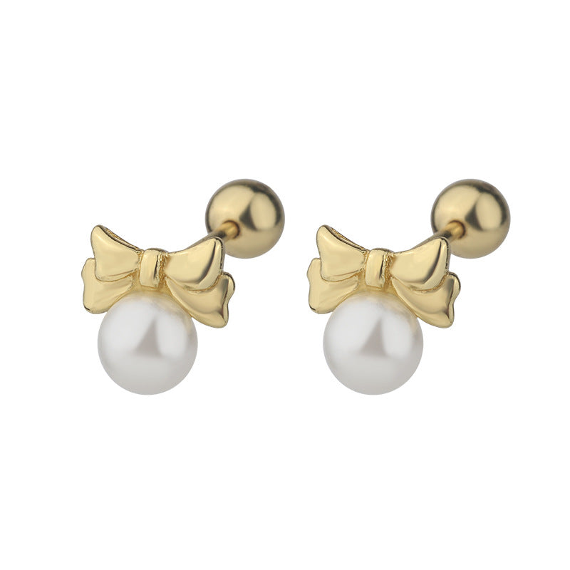 Screw-back Compact And Delicate Earrings