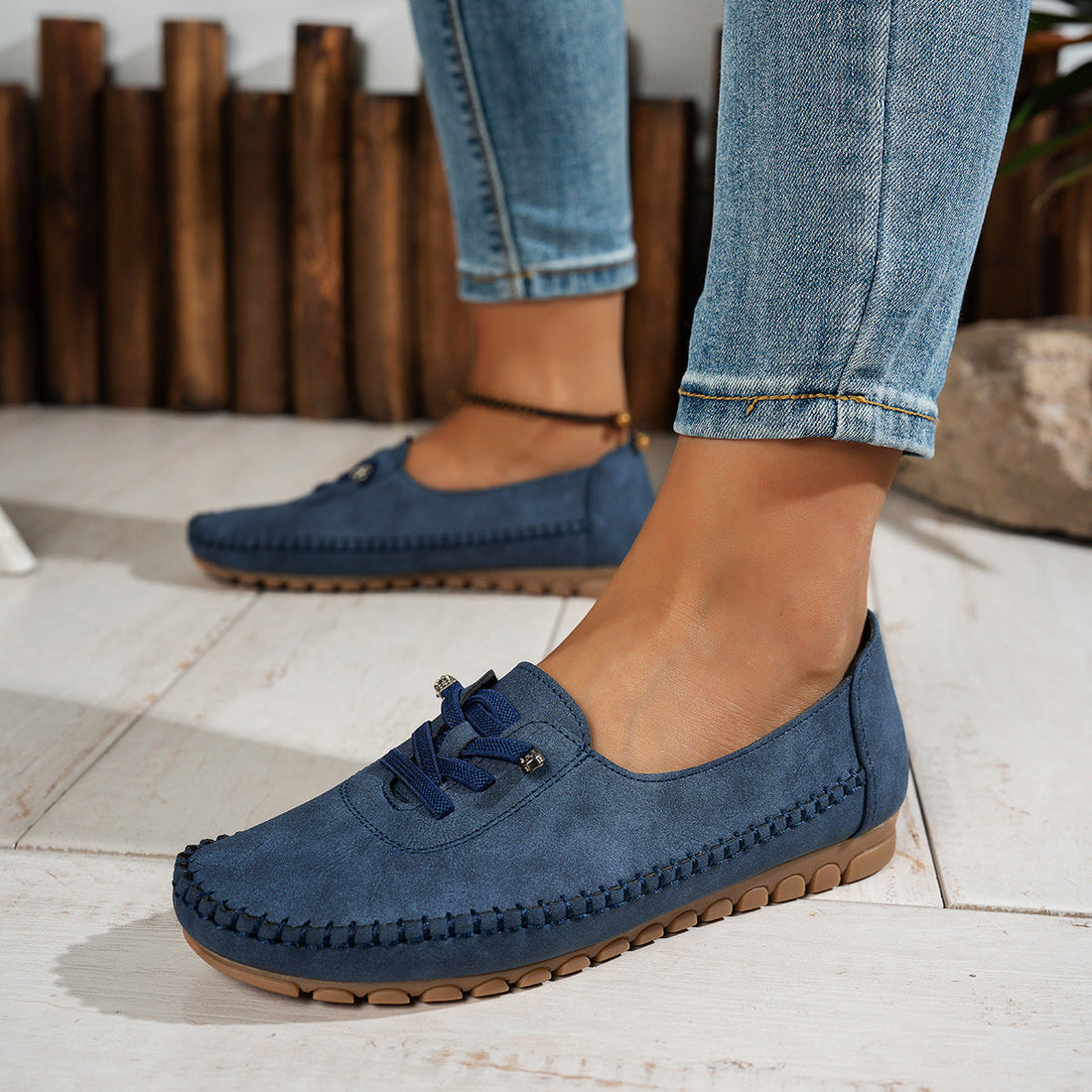 Women's Comfortable Soft PU Leather Casual Walking Flats - Image 5