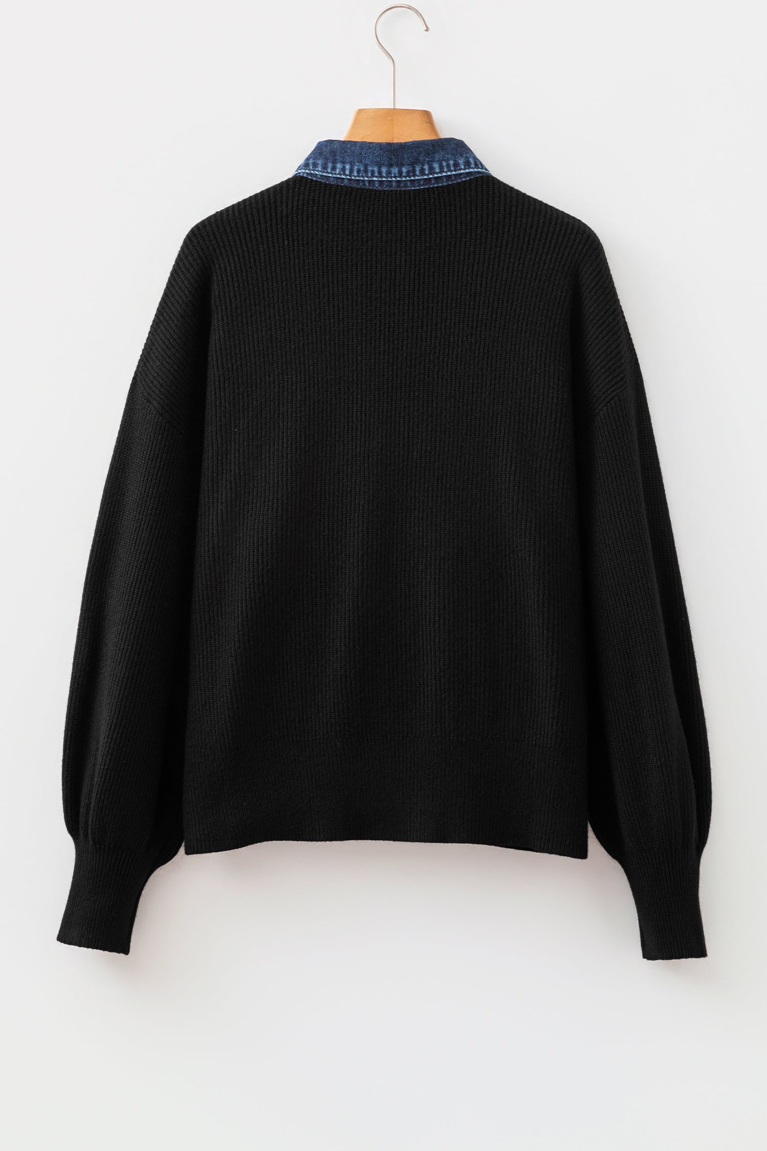 Drop Shoulder Placket Shirt Collar Long Sleeve Cardigan