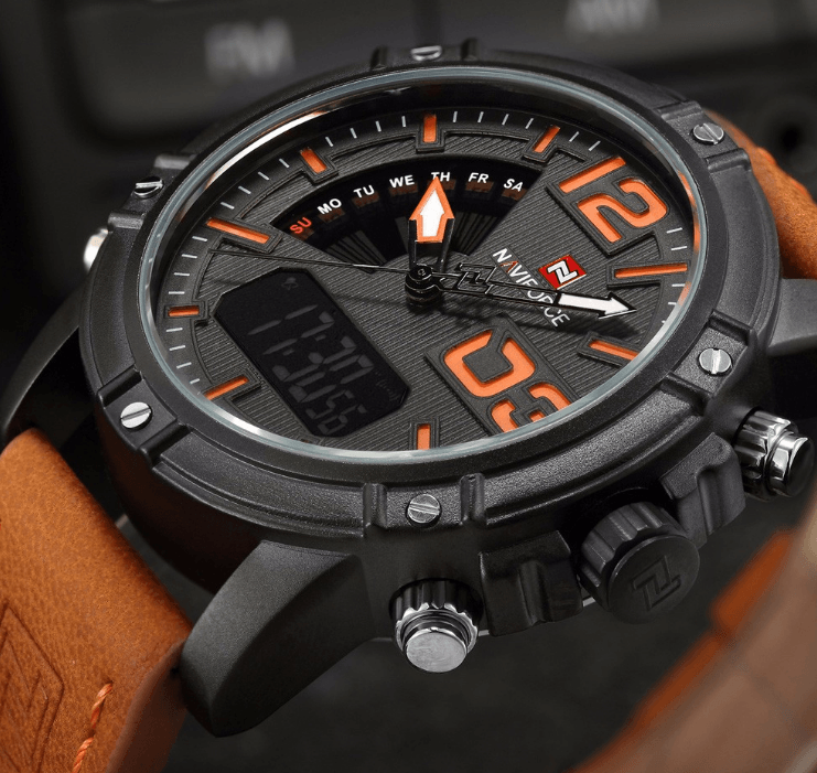 Multifunction Digital Analog Sports Watch with Alarm & Stopwatch