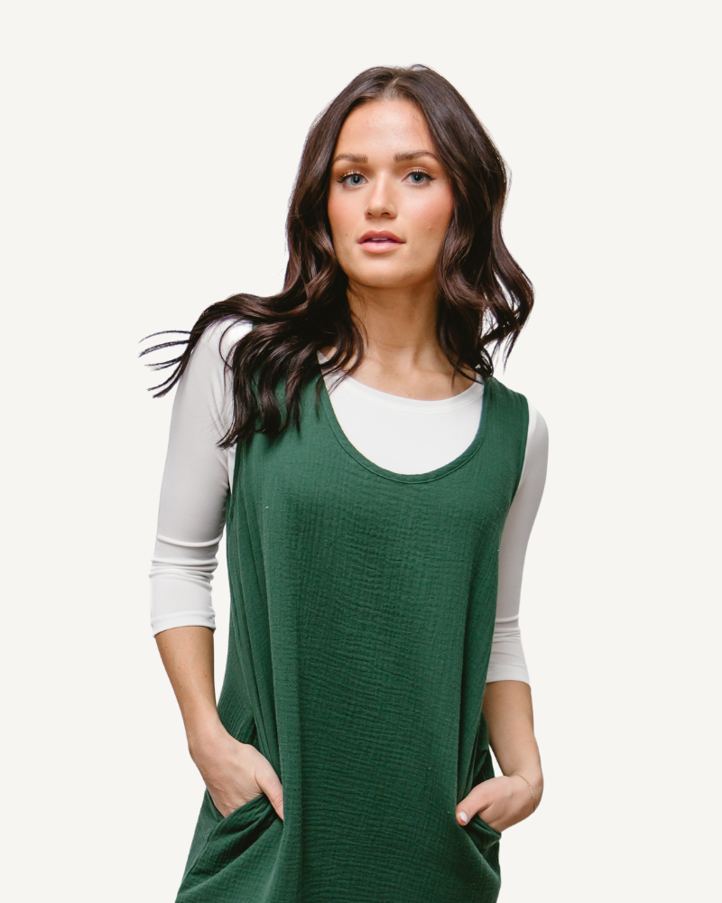 Women's 3/4 Sleeve Cropped Layering Tee Top - Image 4