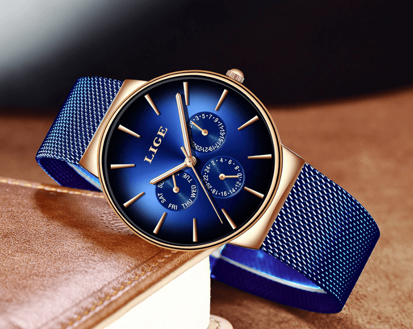 Unisex Elegant Stainless Steel Watch with Date and Chronometer