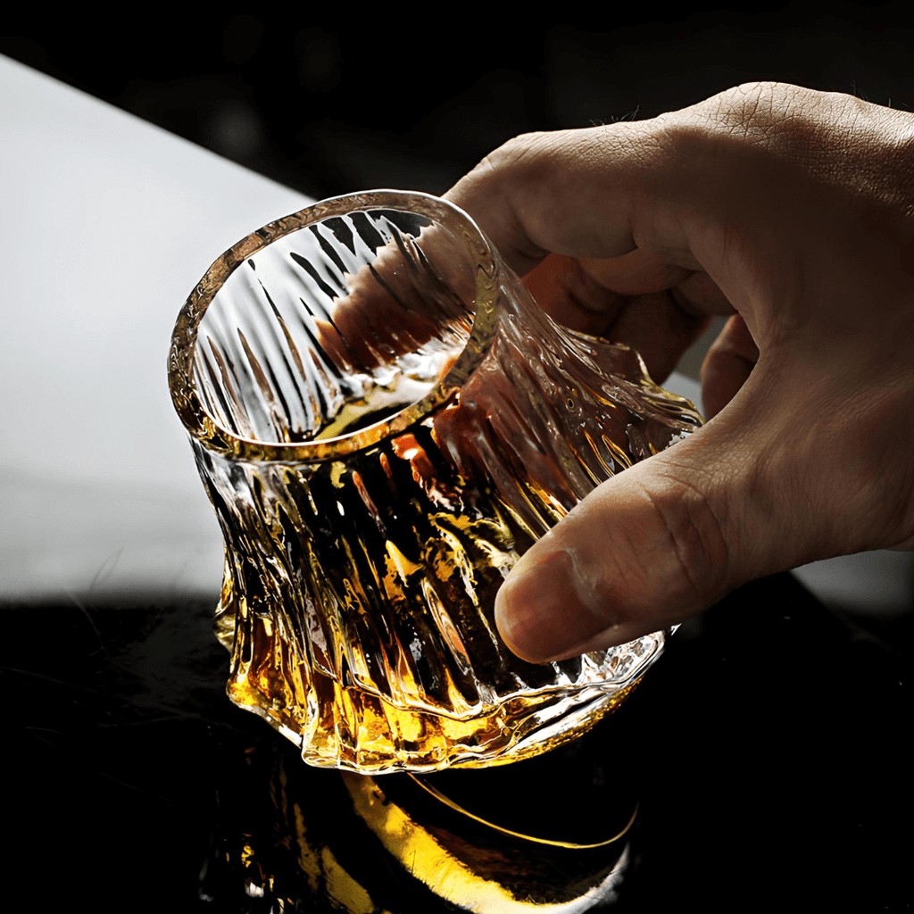 Yama Crystal Whisky Glass Textured Handcrafted Glassware - Image 7