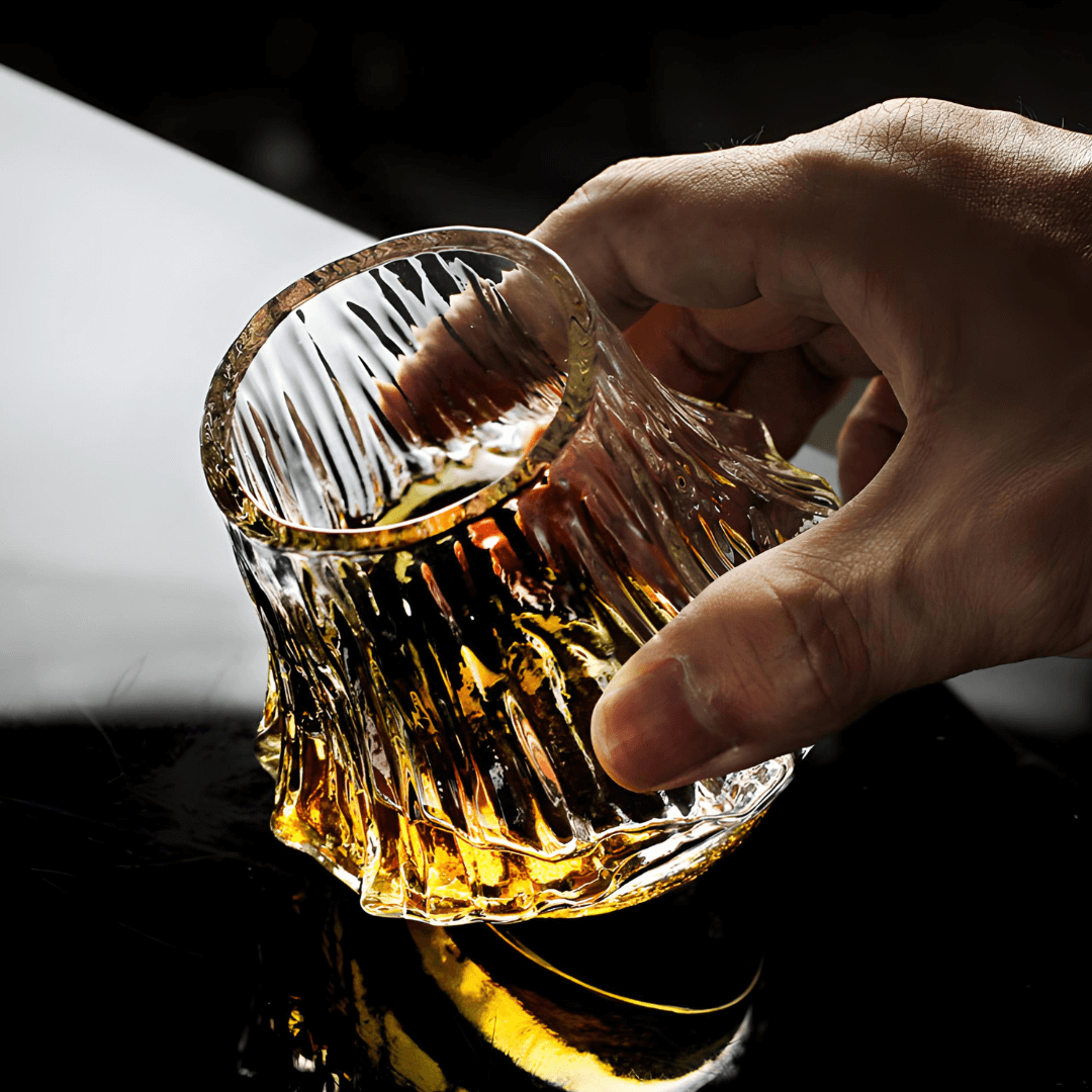 Yama Crystal Whisky Glass Textured Handcrafted Glassware - Image 7
