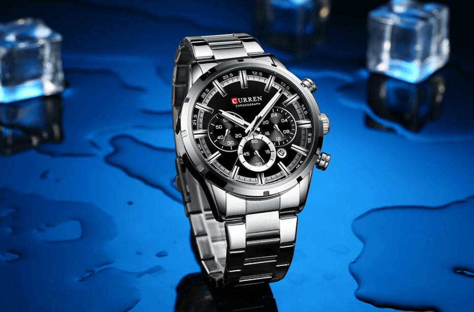 CURREN Men's Waterproof Sport Chronograph Watch with Date Display