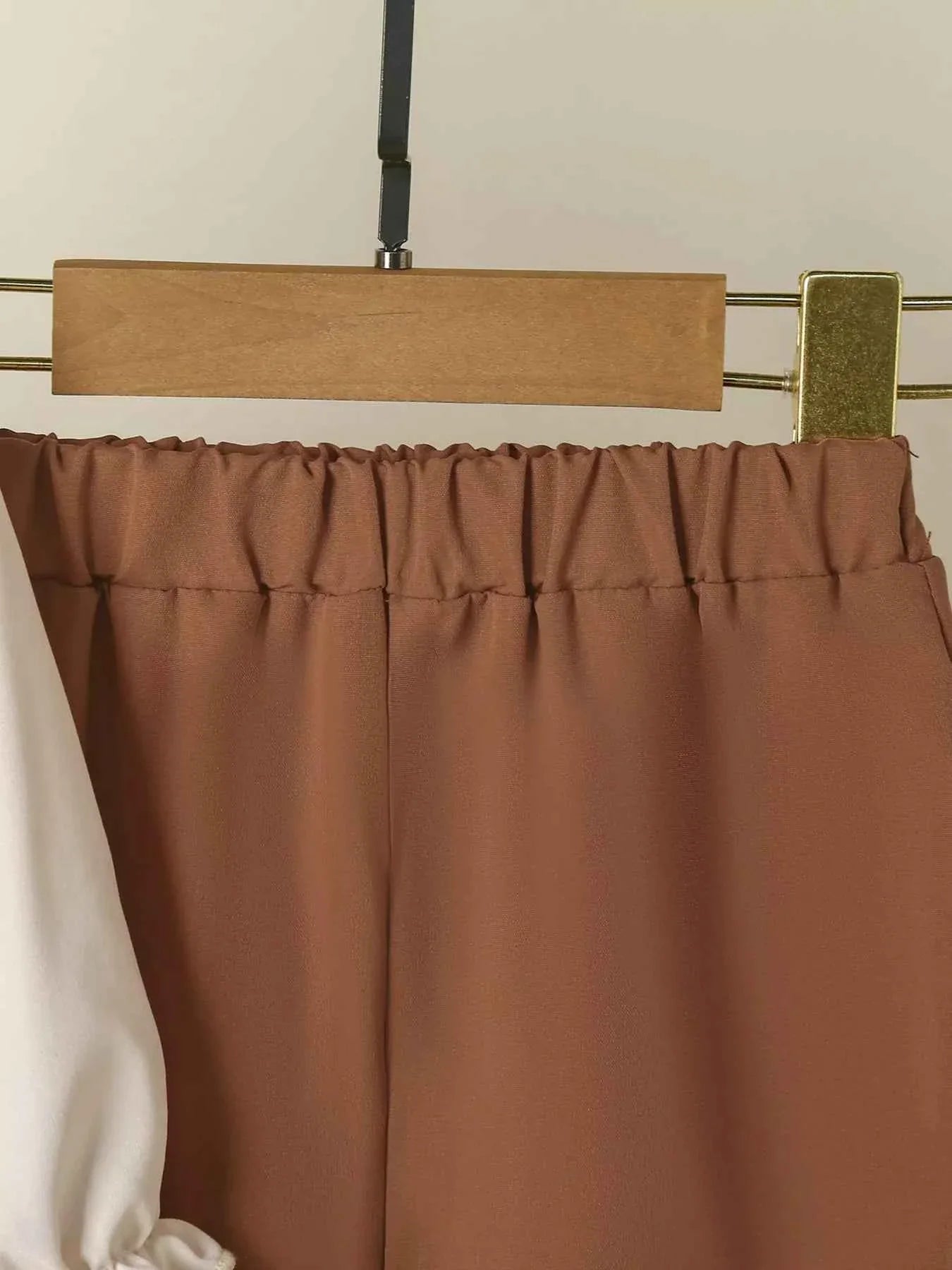 Children's Floral Applique Ruffle Trim Top and Pants Set