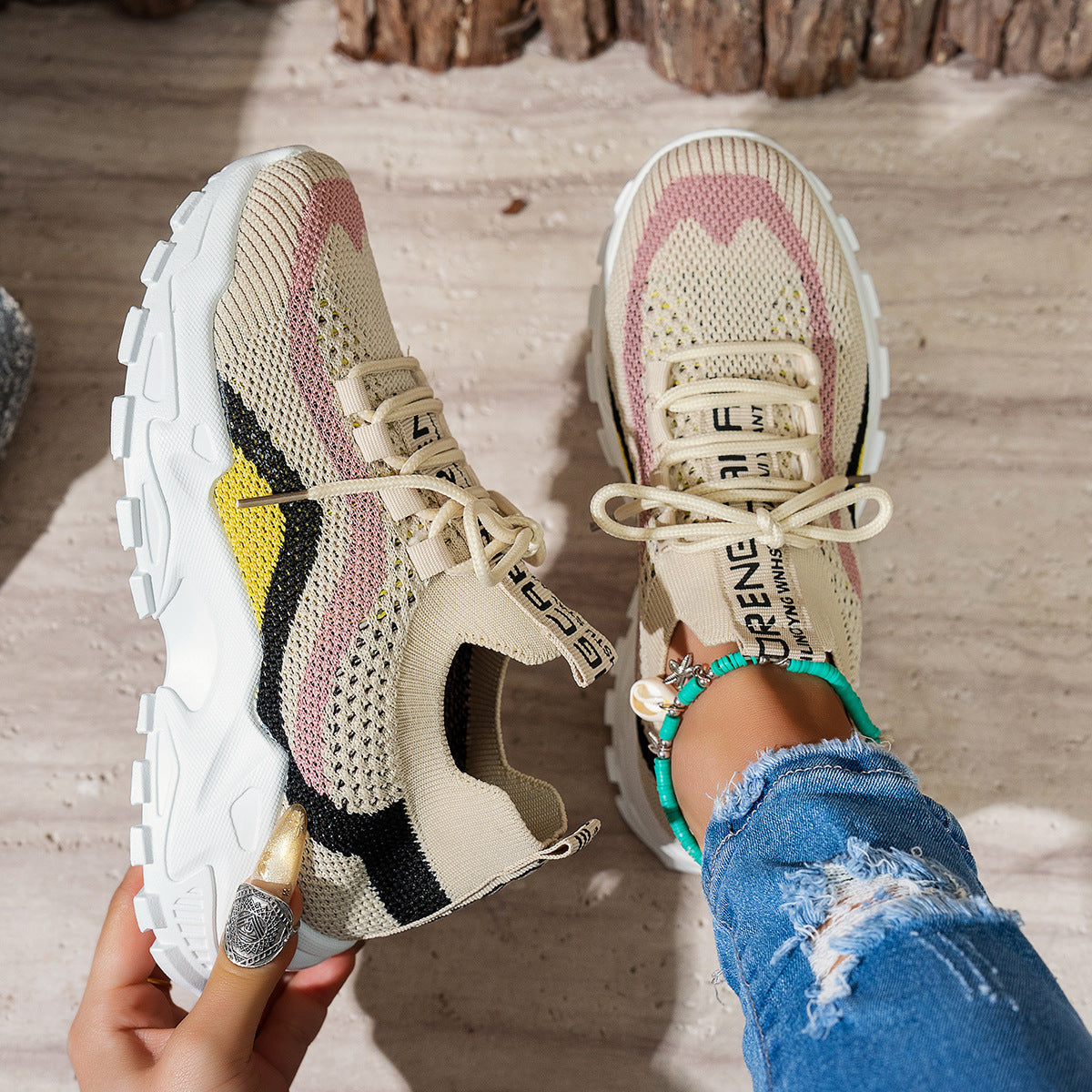 Women’s Lightweight Breathable Casual Knit Sports Sneakers