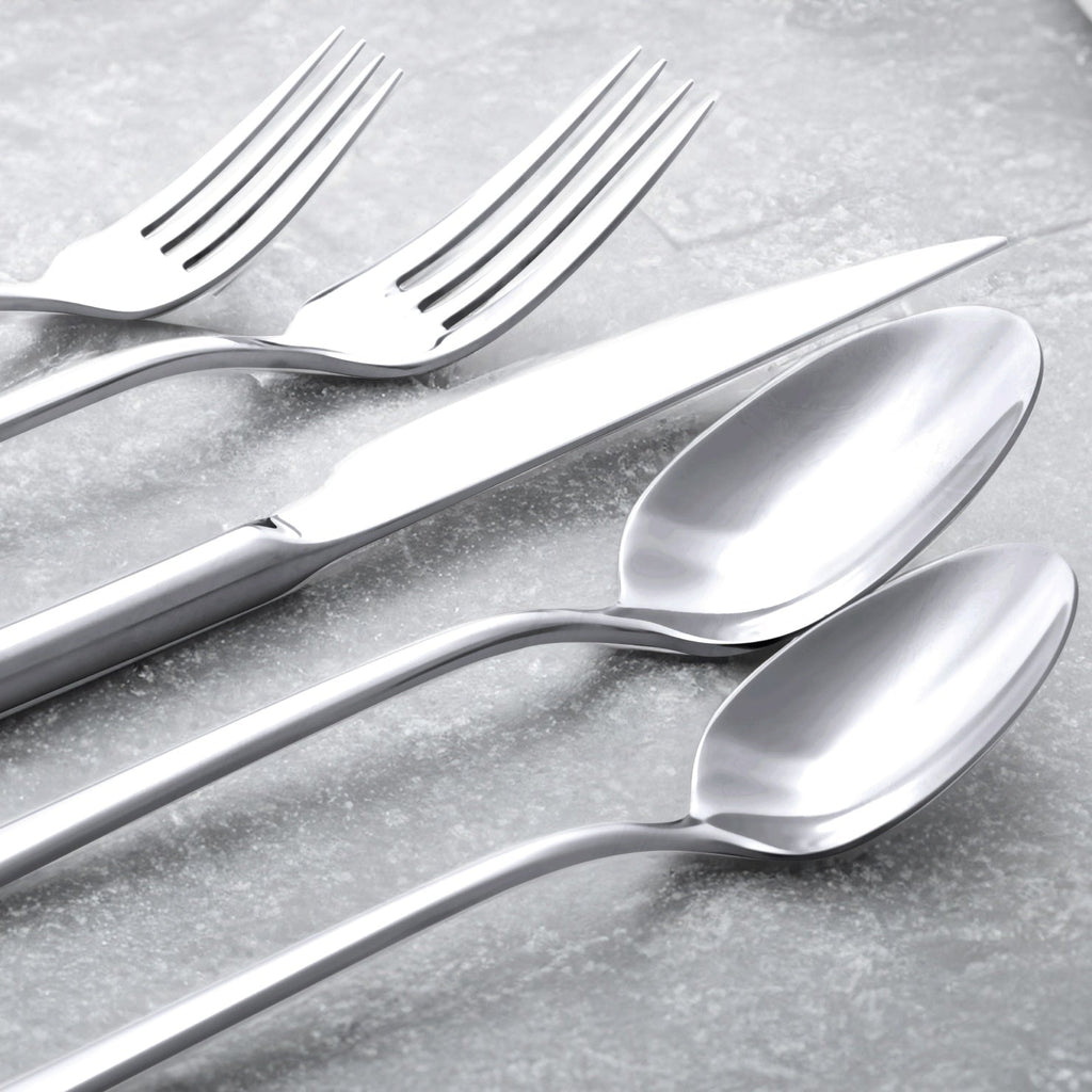 Emilia 20-Piece Stainless Steel Flatware Set in Silver or Gold - Image 6