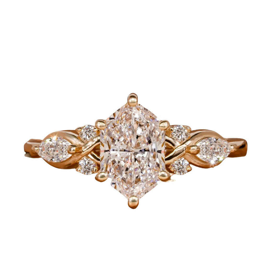 Tk European And American Temu Cross-Border New Hot-Selling Jewelry Elegant Arrow-Shaped Zircon Diamond Finger Fashion Versatile Engagement Women's Ring