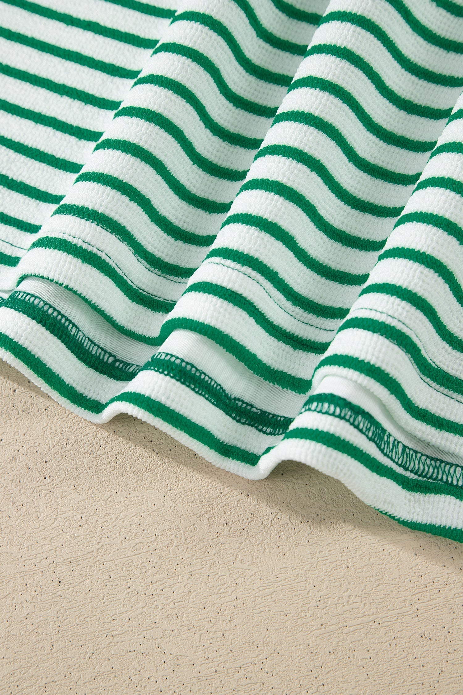 Tilly Stripe Tee & Pants Set - Green & White Casual Loungewear