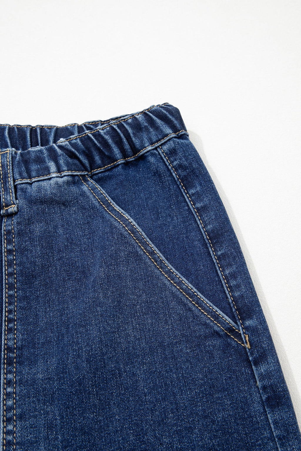Aleah High Waisted Wide Leg Cropped Denim Pants - Pull-On Fit