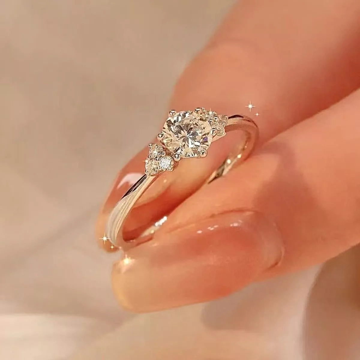 1 Carat Moissanite 925 Sterling Silver Ring