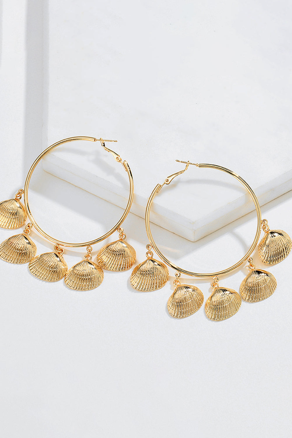 Lyra Vacation Shell Hoop Earrings