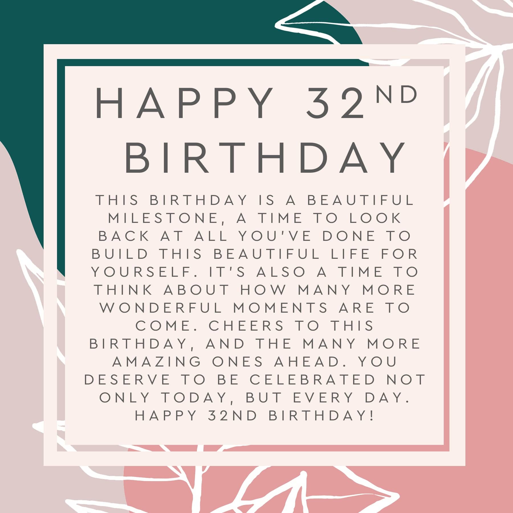 32nd Birthday Compass Necklace Spa Gift Box Set