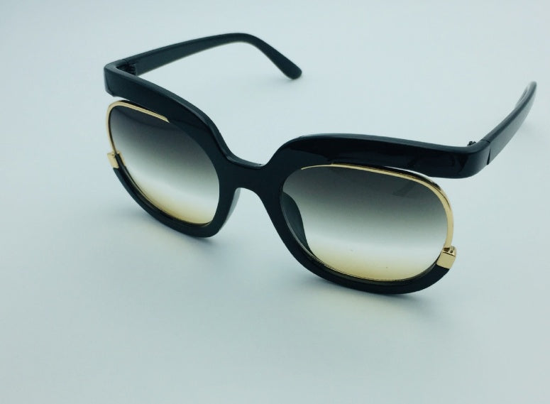 Cat Eye Half-Frame UV400 Sunglasses for Women