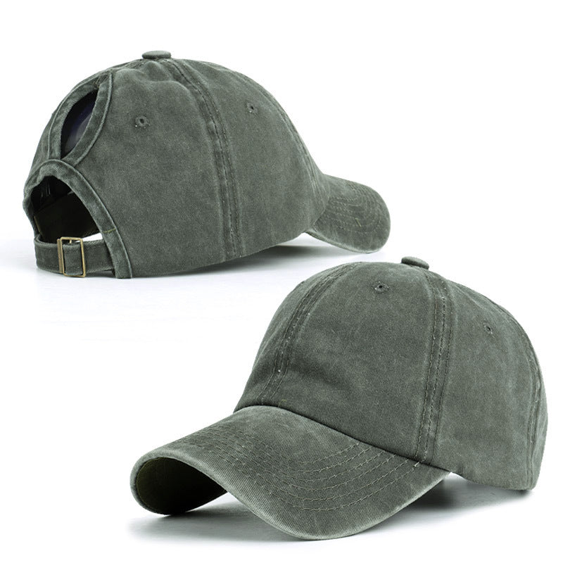 Women's Cotton Ponytail Baseball Cap