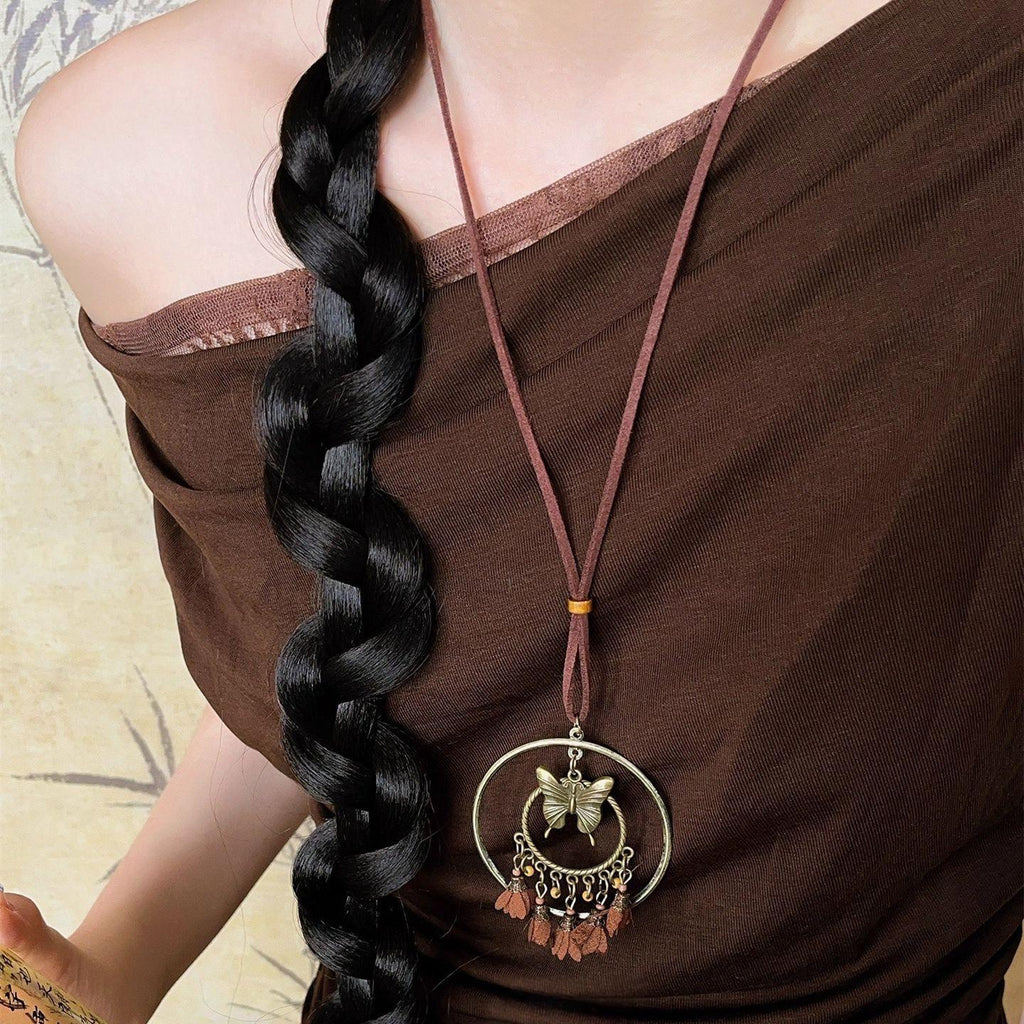 Ethnic-style Womens Retro High-end Sweater Chain Accessory