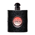 Bottle of Yves Saint Laurent Black Opium Eau de Parfum featuring a glittery black finish.
