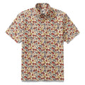 Men's cotton Hawaiian shirt with a unique hand-drawn Cherry Flavor vintage print.