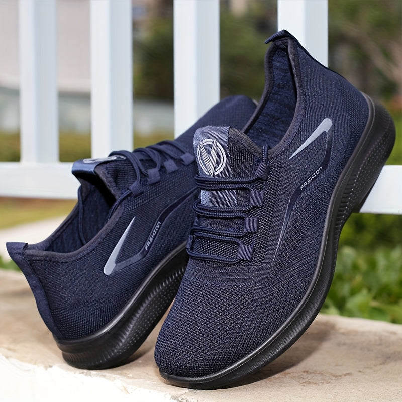Plus Size Mens Lightweight Breathable Cushioned Walking Sneakers