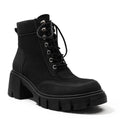 Women's Chunky Platform Lace-Up Ankle Boots with Round Toe - Image 3