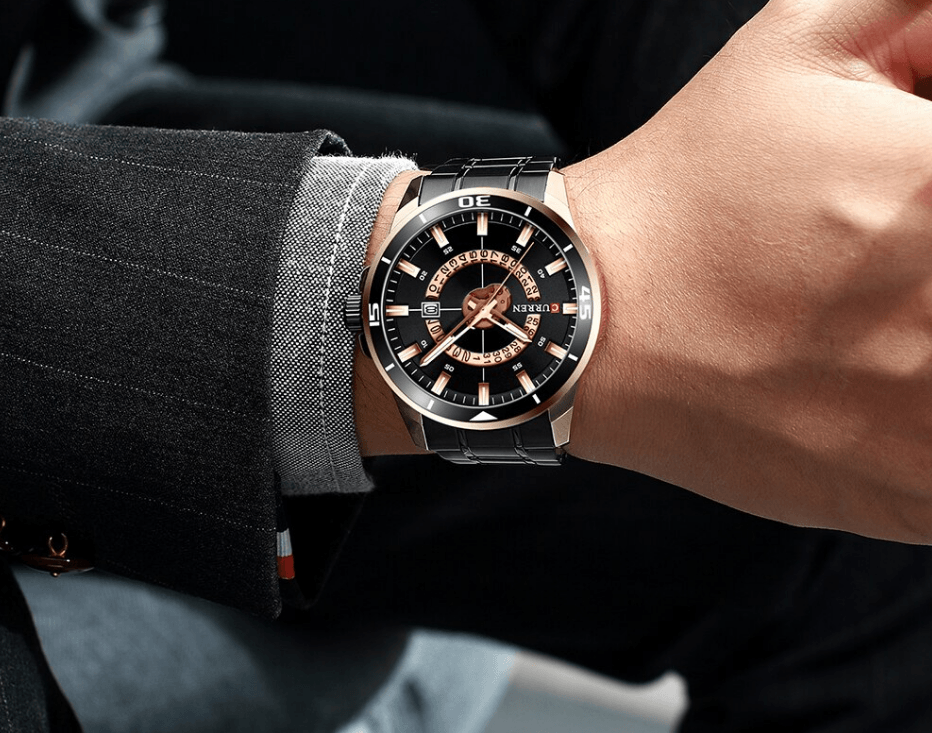 Modern Men's Waterproof Quartz Sports Watch with Fluorescent Hands